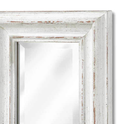 Antique White Frame Narrow Wall Mirror — alternate product view