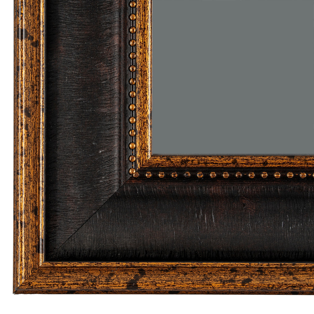 Black  Antique Gold Beaded 4X6 Photo Frame