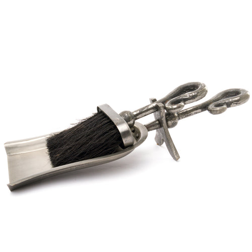 Antique Pewter Crook Handled Hearth Tidy — alternate product view