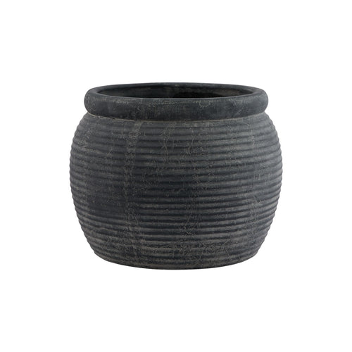 Amalfi Grey  Rimmed Plant Pot — main product view
