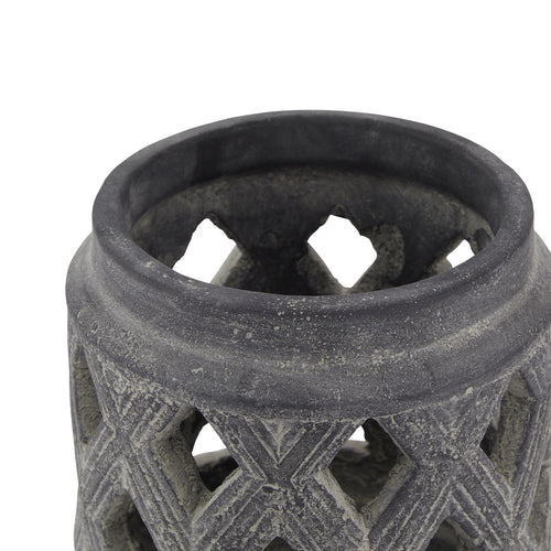 Amalfi Grey Lattice Lantern — alternate product view