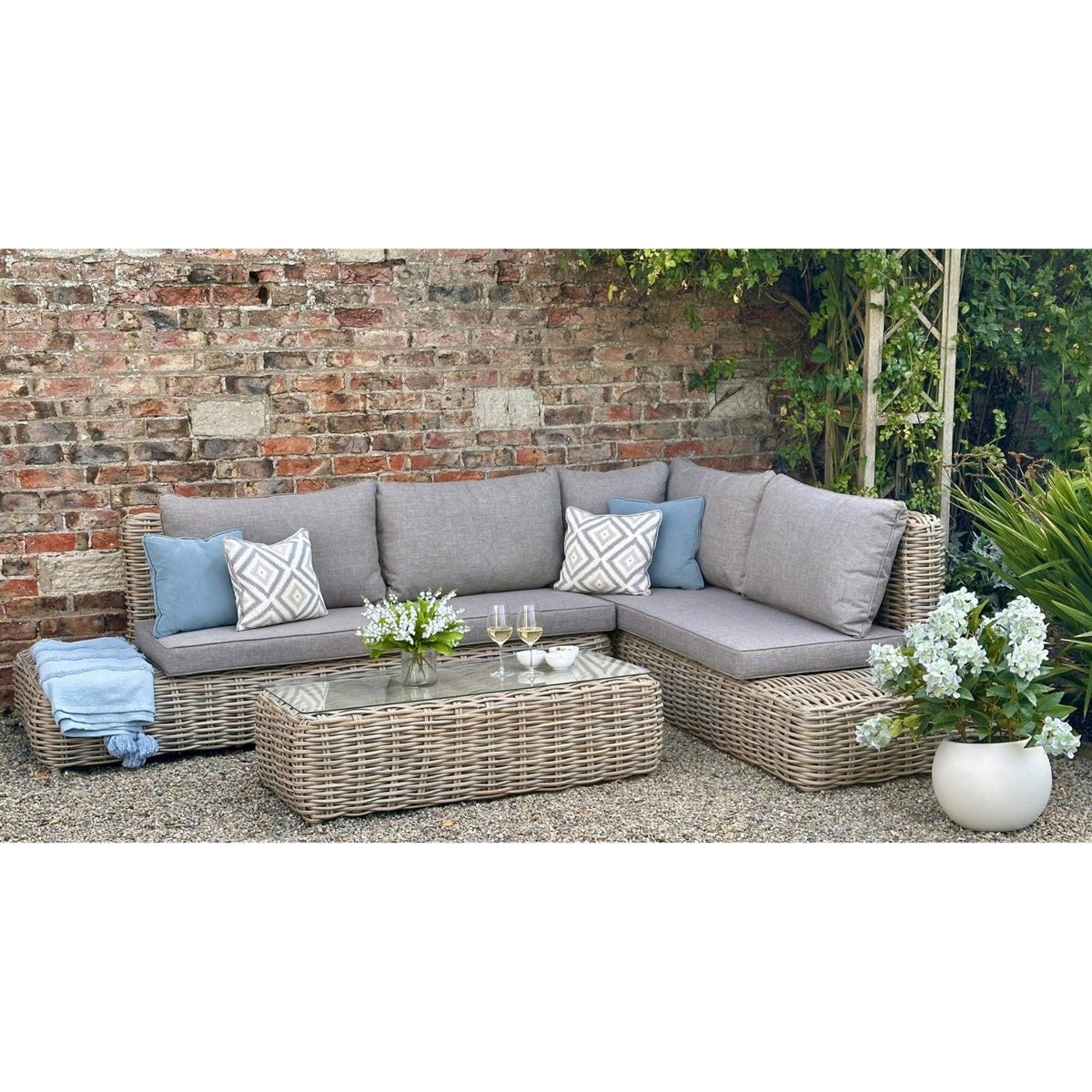 Amalfi Collection Outdoor Large Corner Set — main product view