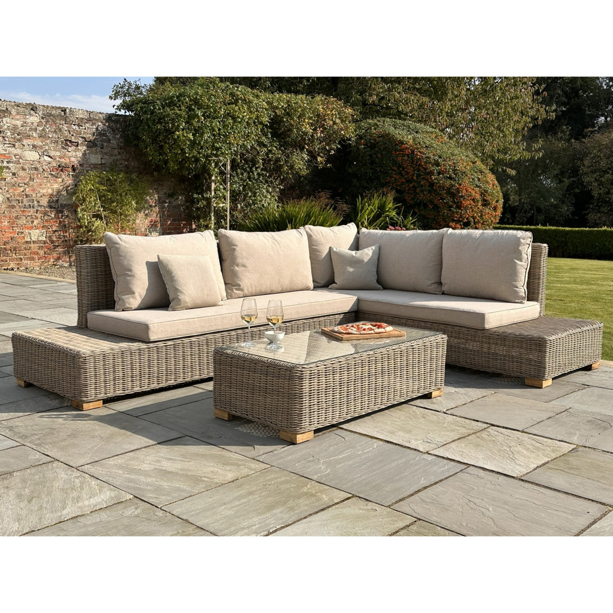 Capri Collection Outdoor Large Corner And Coffee Table Set — main product view