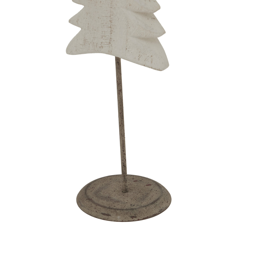 Whitewashed Tall Tree On Stand