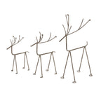 Medium Rustic Metal Reindeer On Stand