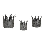 Antique Silver Crown Tealight Holder