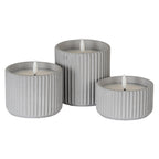 Luxe Collection Natural Glow Chalk Ribbed Small Led Candle