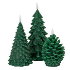 Luxe Collection Natural Glow Green Tree LED Wax Candle