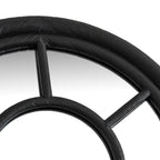 Black Wood Tall Arched Window Mirror
