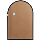Black Wood Arched Window Mirror