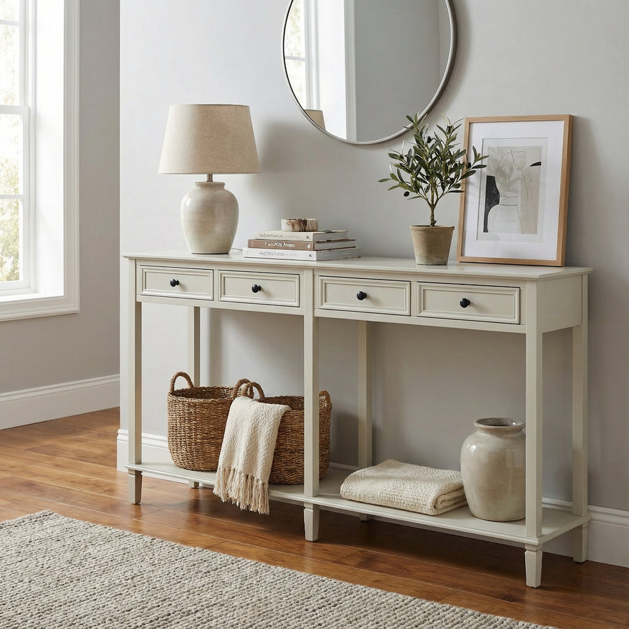 Belmont Collection 4 Drawer Console