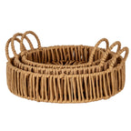 Large Loop Handle Set of 3 Round Trays