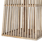 Medium Silo Wicker Lantern With Glass Holder