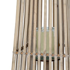 Small Silo Wicker Lantern With Glass Holder