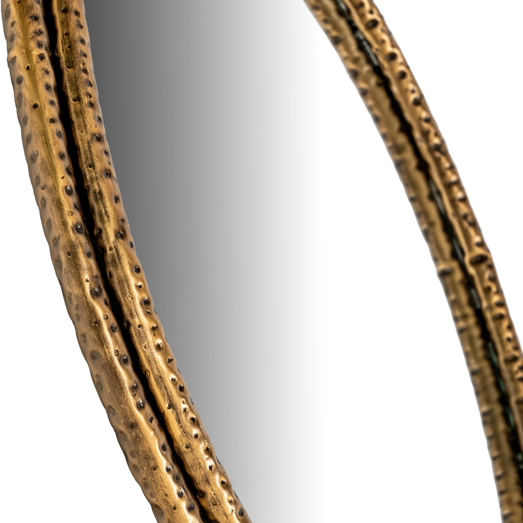 Nahla Medium Mirror With Dimpled Frame