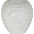 Chevronne Ceramic Table Lamp With Linen Shade