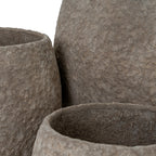 Umber Pot Belly Set Of 3 Planters