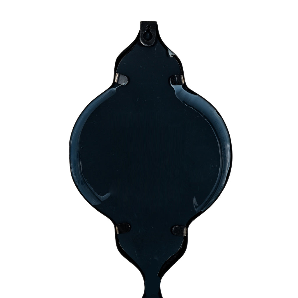 Black Quarterfoil Decorative Hanging Mirror