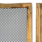 Antiqued Brass Large  Fire Screen