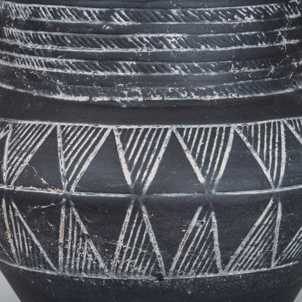 Etched Collection Pot With Handle