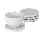 Set of Four Round Marble Coasters