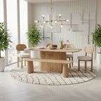 Austin Solid Wood 175cm Dining Table with Storage Sideboard