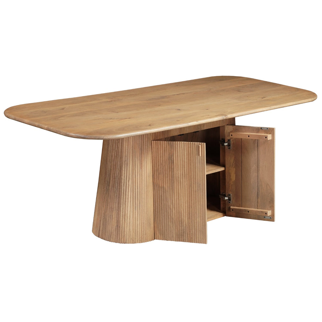 Austin Solid Wood 200cm Dining Table with Storage Sideboard