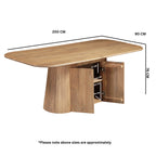 Austin Solid Wood 200cm Dining Table with Storage Sideboard