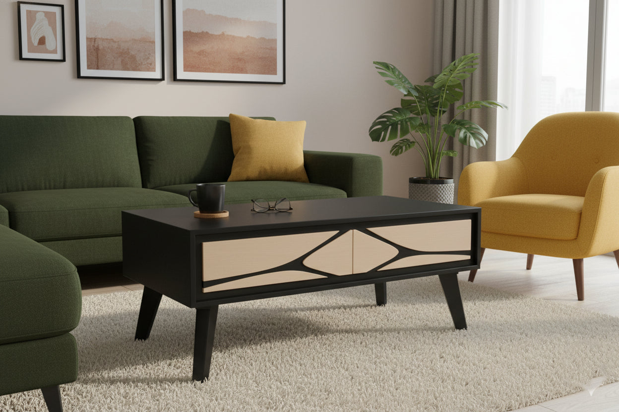 Boho 2 Drawer Coffee Table