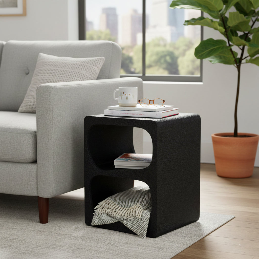 Mia Modern Block Side End Table