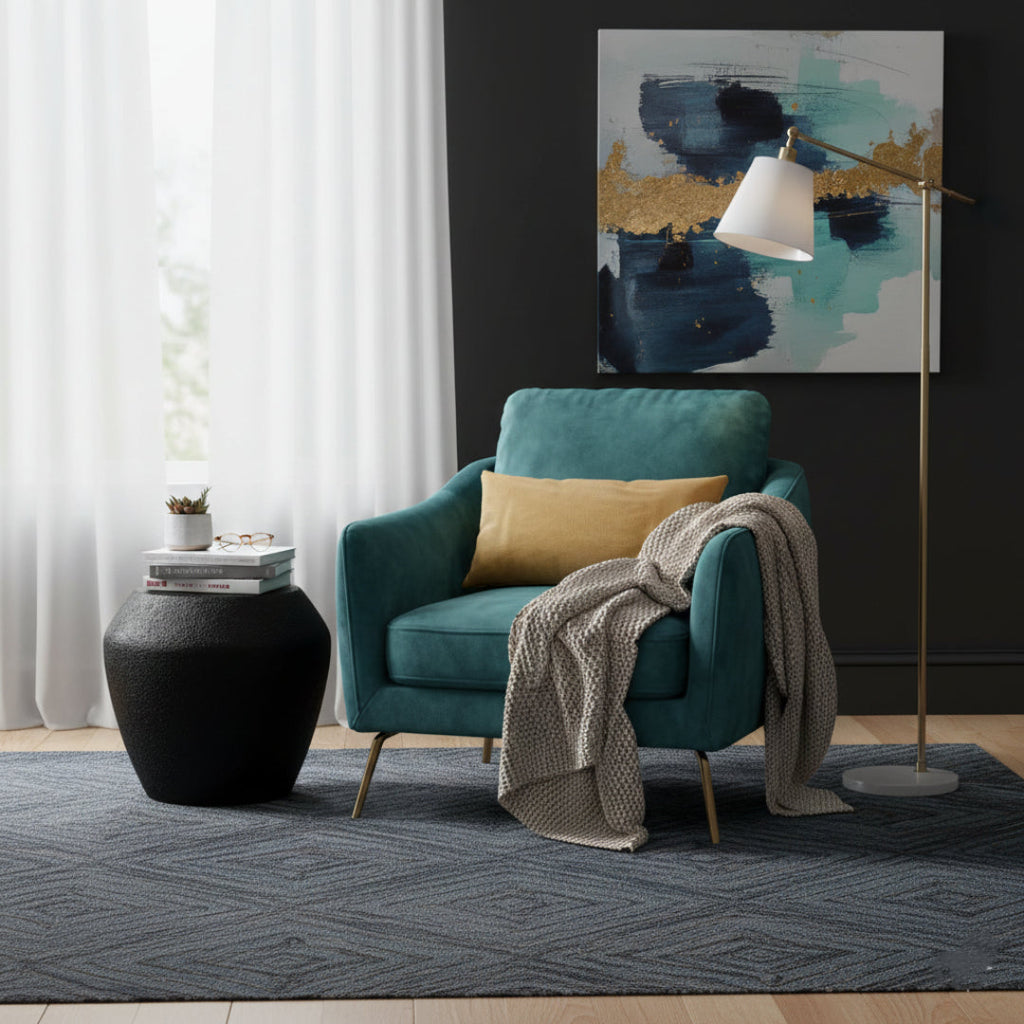 Mia Modern Geometric Side Table