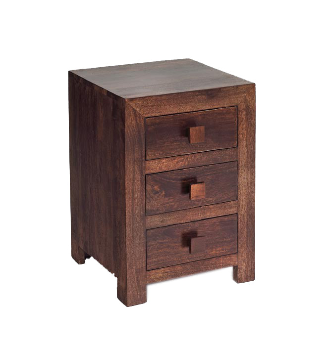 Toko Dark Mango 3 Drawer Bedside — main product view