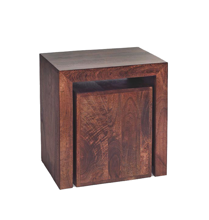 Toko Dark Mango Cubed Nest of 2 Tables — main product view