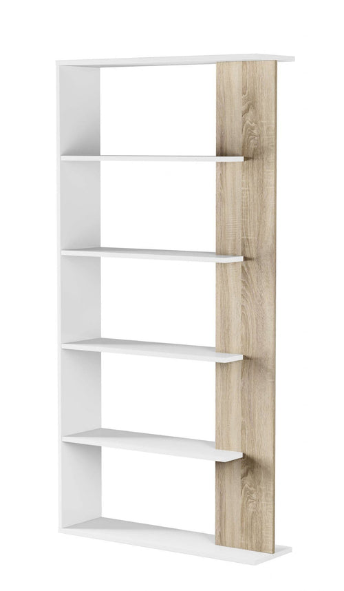Adila White and Oak Effect Bookcase — alternate product view