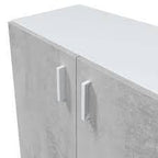 Alonso 2 Door Grey And White Wide Universal Wall Storage Cupboard