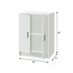 Alonso 2 Door White Universal Storage Cupboard — dimensions