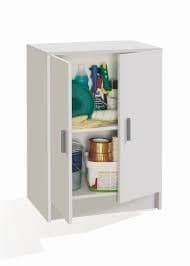 Alonso 2 Door White Universal Storage Cupboard — storage view