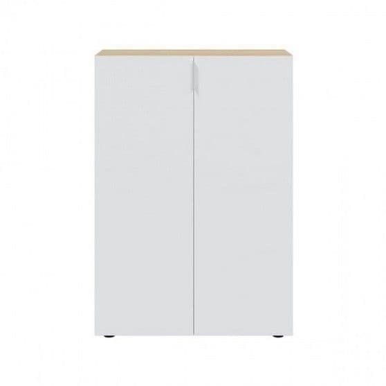 Alvaro White And Oak Effect 30 Pairs Shoe Cupboard Cabinet
