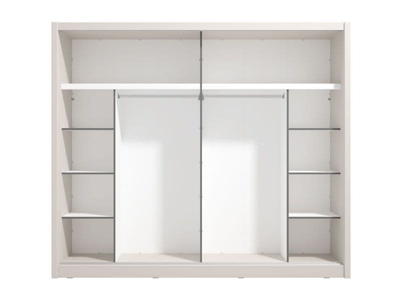 Alvira Cashmere Taupe 251cm Extra Large Mirrored Sliding Door Wardrobe