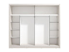 Alvira Cashmere Taupe 251cm Extra Large Mirrored Sliding Door Wardrobe