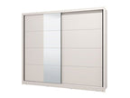 Alvira Cashmere Taupe 251cm Extra Large Mirrored Sliding Door Wardrobe