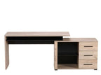 Amag Oak And Black Corner Desk