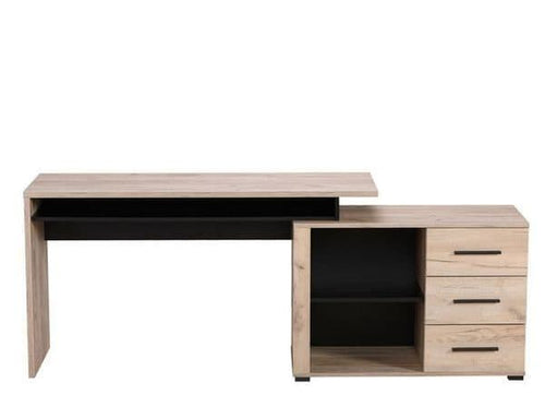 Amag Oak And Black Corner Desk — alternate product view