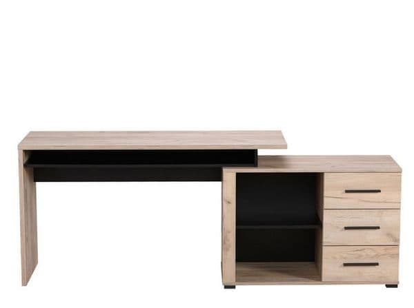 Amag Oak And Black Corner Desk — alternate product view