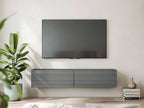 Amarentis Graphite Grey Wall Mounted Floating Wide TV Unit
