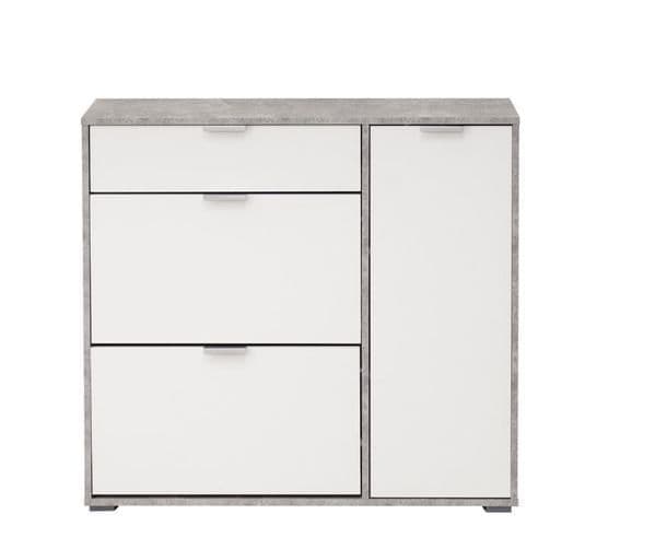 Arco Grey and White Shoe Cabinet