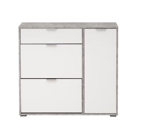 Arco Grey and White Shoe Cabinet — alternate product view