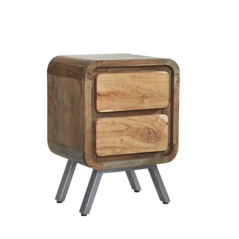 Aspen 2 Drawer Lamp Table — front product view