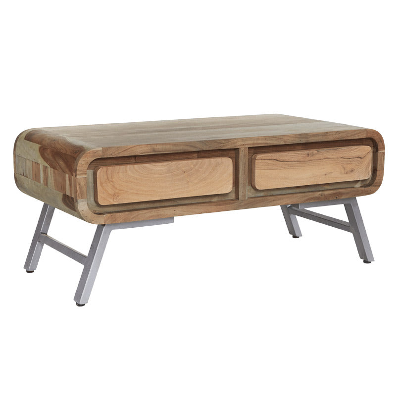 Aspen Coffee Table 2 Drawer — side product view