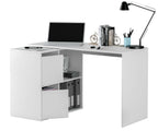 Athena White Reversible Desk with Storage
